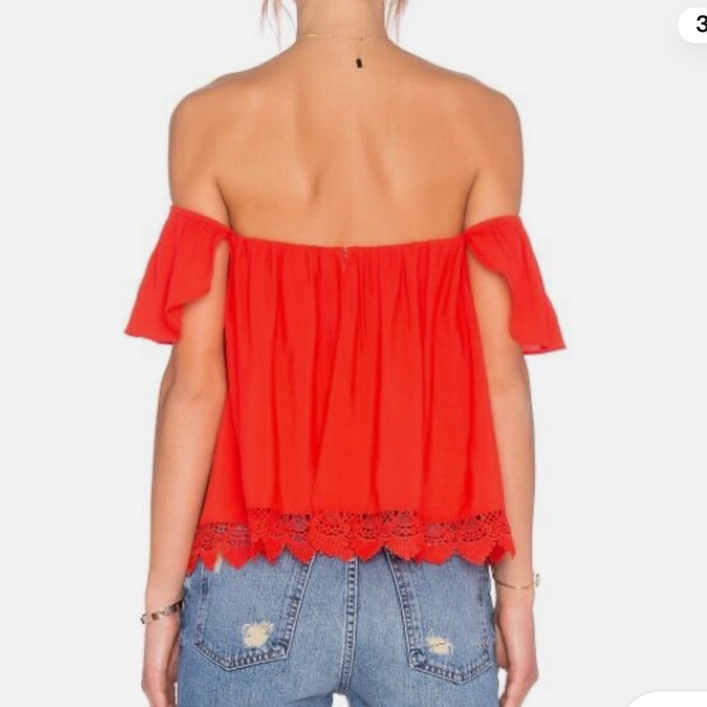 LOVERS + FRIENDS x REVOLVE Life's A Beach Top in Red Orange - Picture 3 of 8
